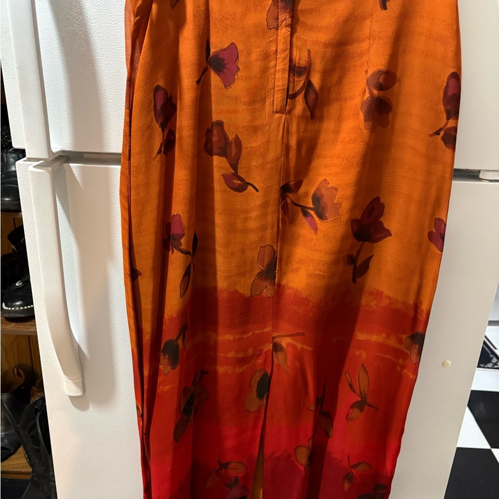 Chicrustina L.A. Collection Rust Floral Maxi Dress